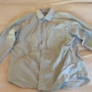 David Donahue Light Blue Casual Button Down Shirt